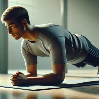 플랭크 하는 모습