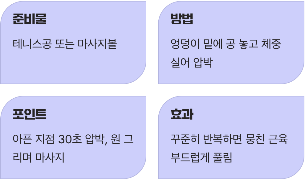뭉친 근육을 풀어주는 &lsquo;셀프 마사지&rsquo;