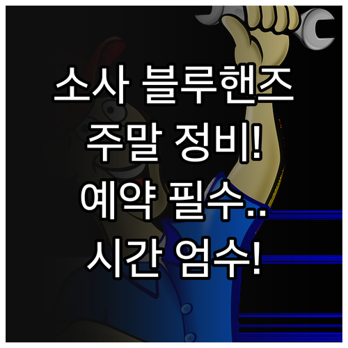 소사구 블루핸즈 영업시간과 주말 정비..