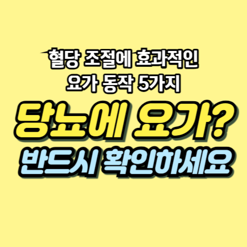 혈당잡는 운동