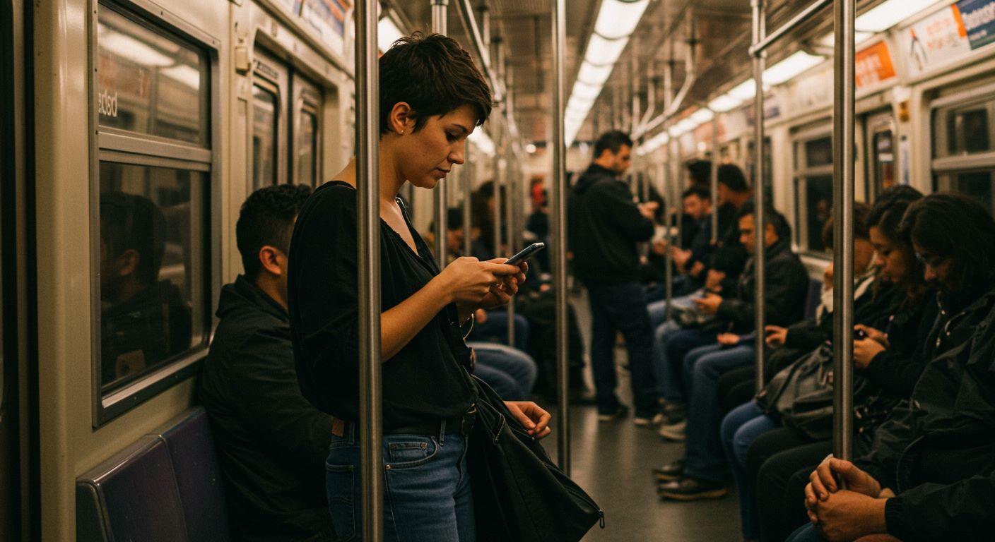 지하철에서 핸드폰하는 사람 사진