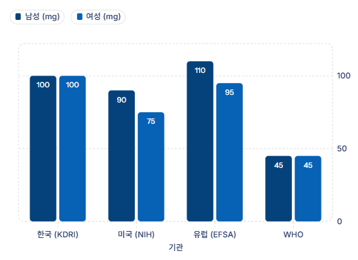 비타민 C 효능 하루 권장량