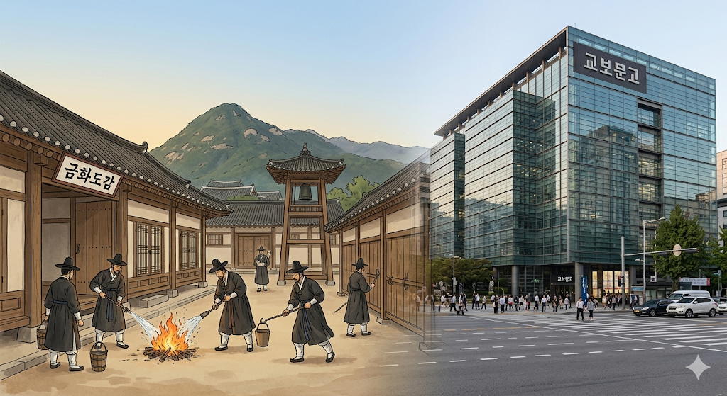 광화문 교보문고 자리 조선시대 소방서 금화도감