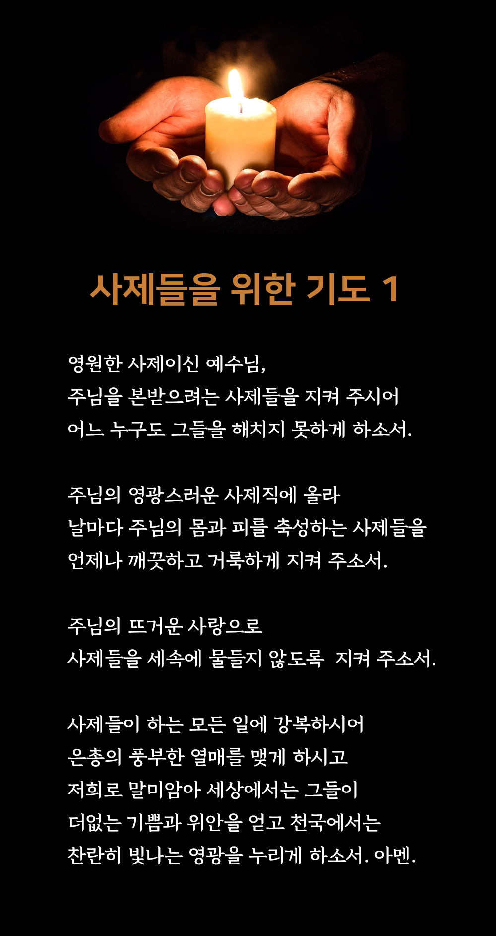 천주교 기도문, 사제들을 위한 기도1