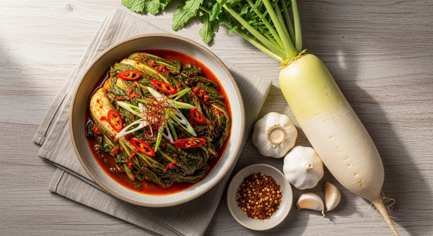 열무김치담그기밀가루풀