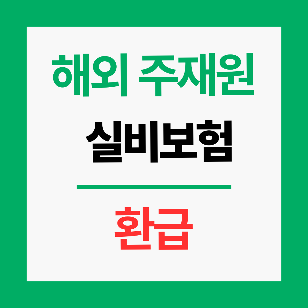 놓치기 쉬운 해외 주재원 실비보험 환급 받는 방법