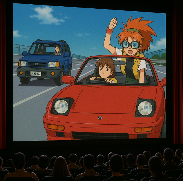 엑스 드라이버(eX-Driver, 2000)를 극장에서 보는 사진