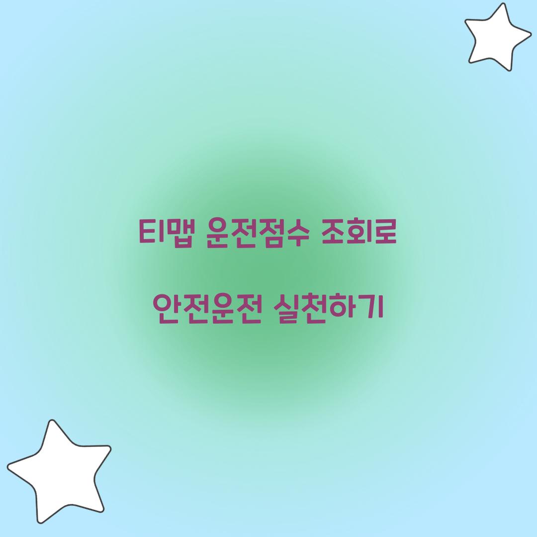 티맵 운전점수 조회