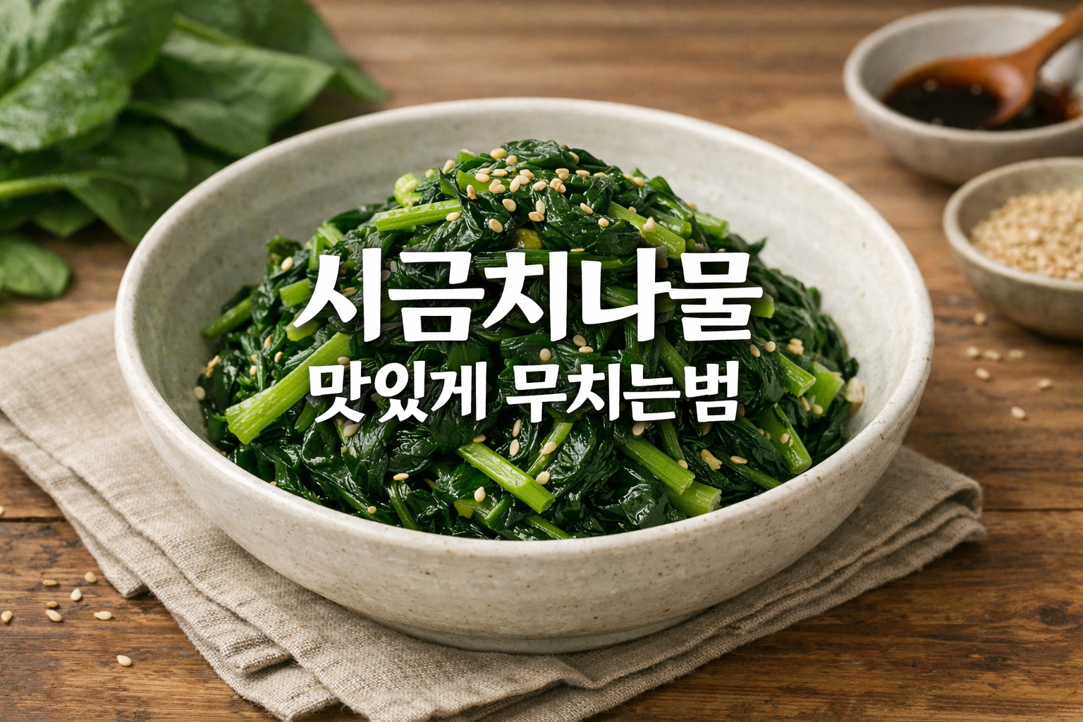 시금치나물 맛있게 무치는법