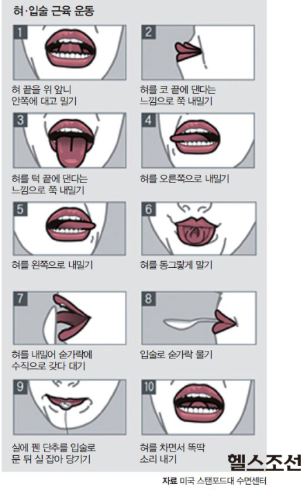 혀와 입술 운동법