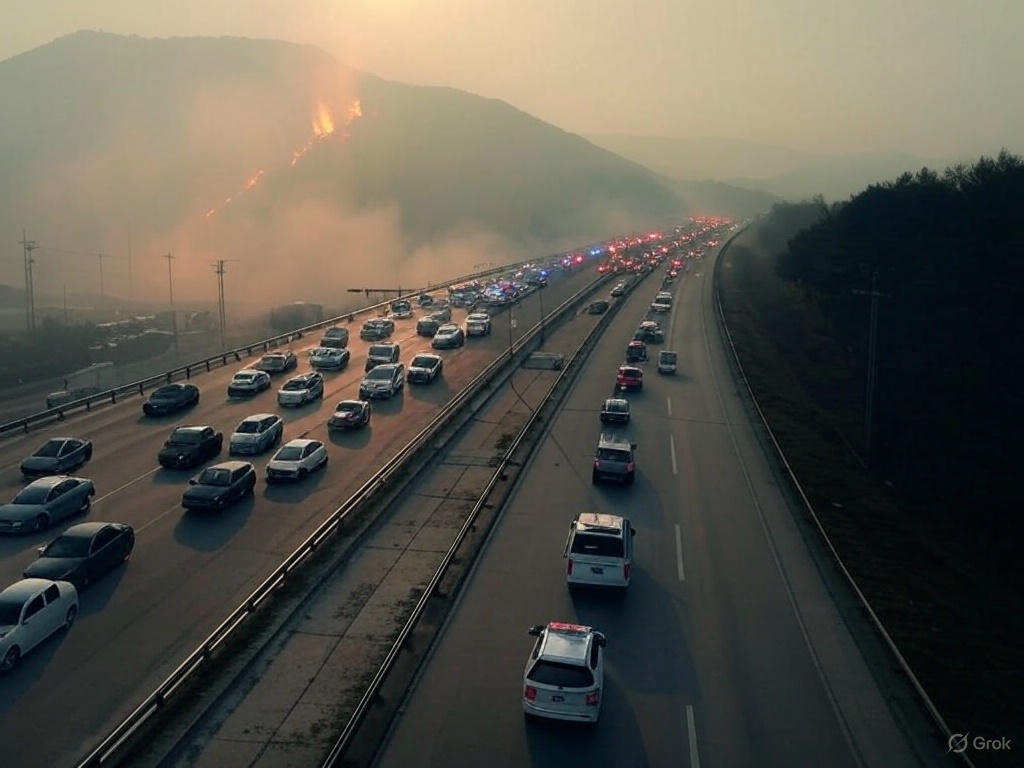 경부 고속도로 통제