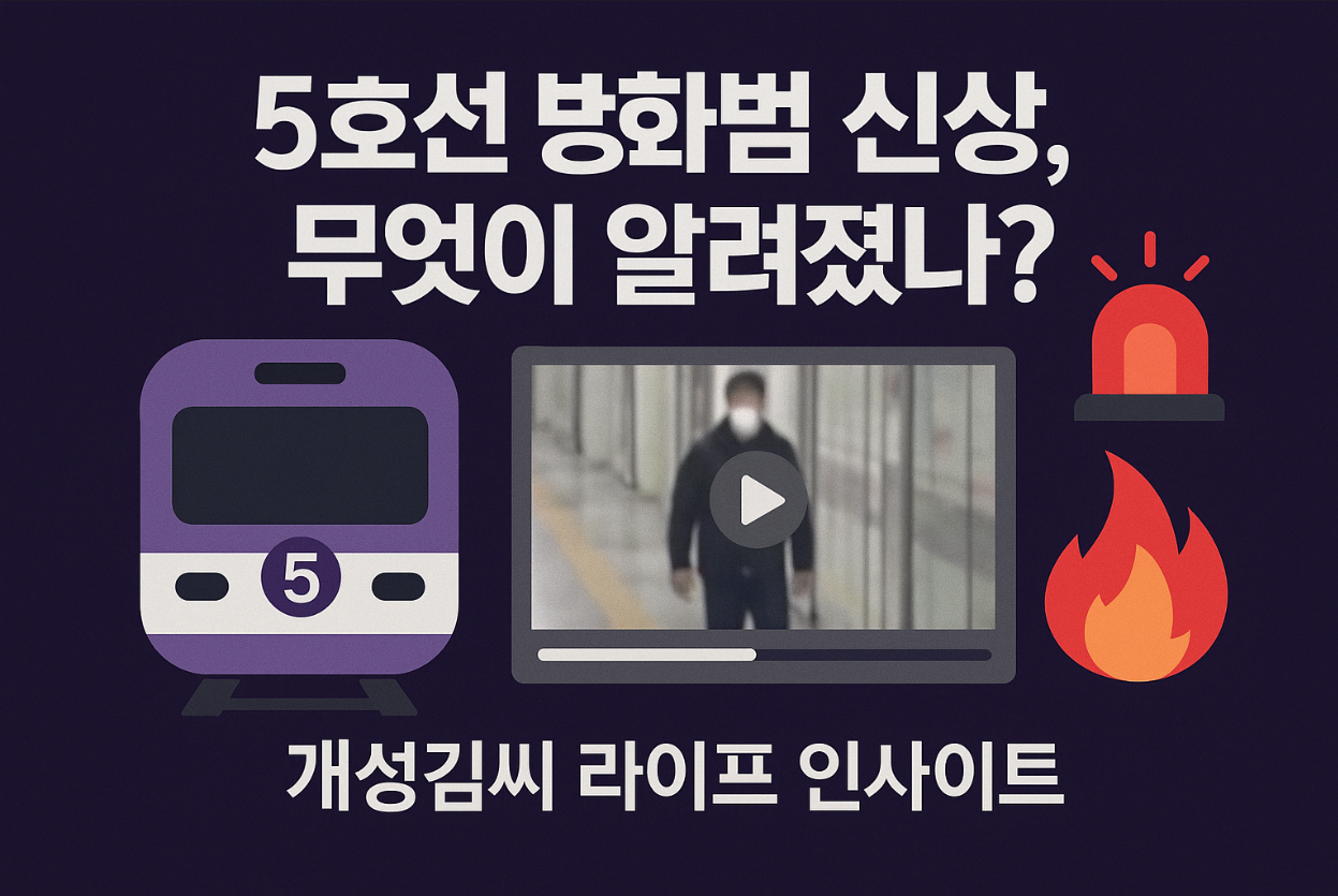 5호선방화범신상,지하철 방화 사건,마포역 화재,방화 이유,방화범 CCTV,5호선 사고 경위