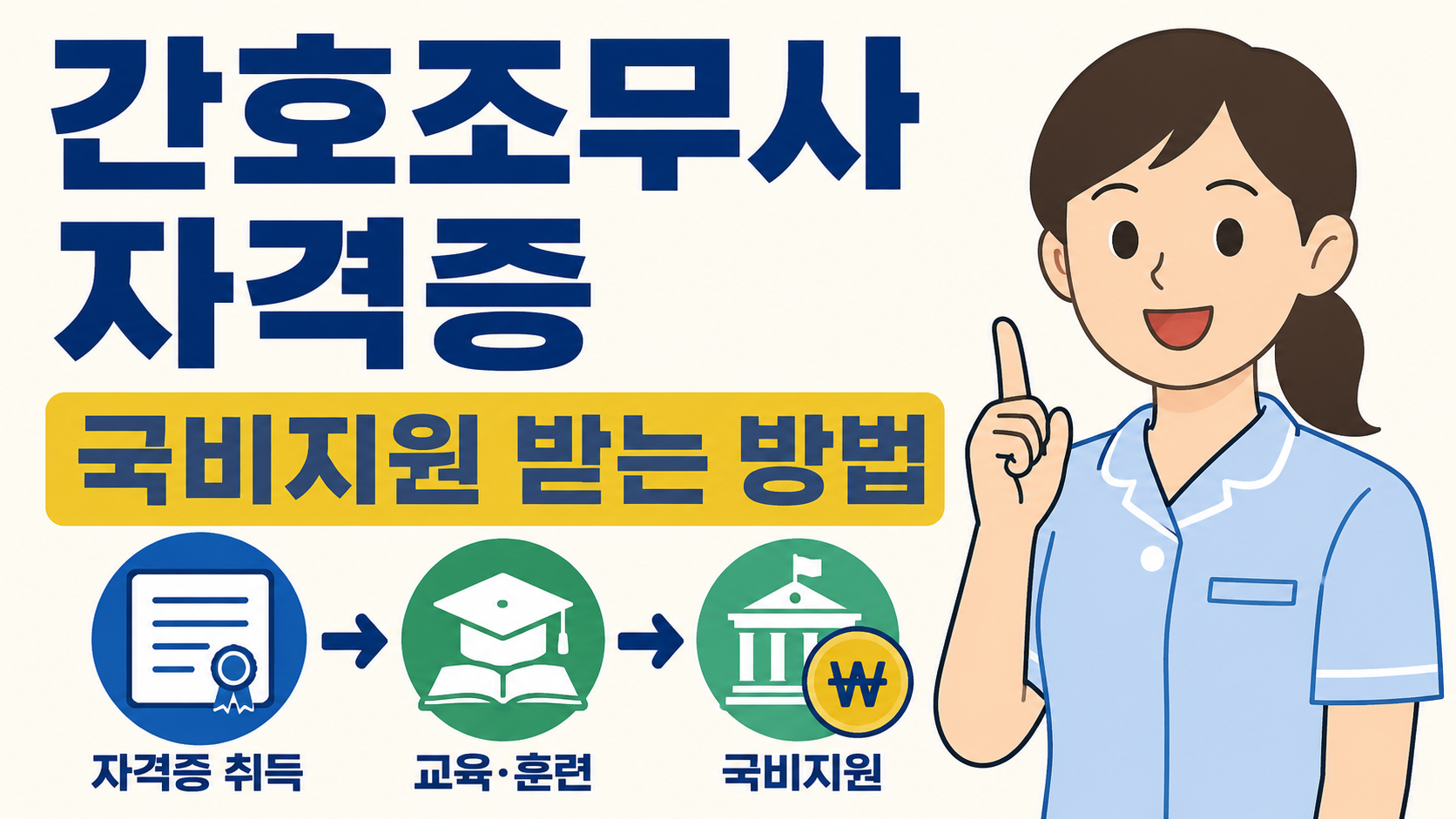간호조무사 자격증 국비지원 받는 방법 설명 이미지