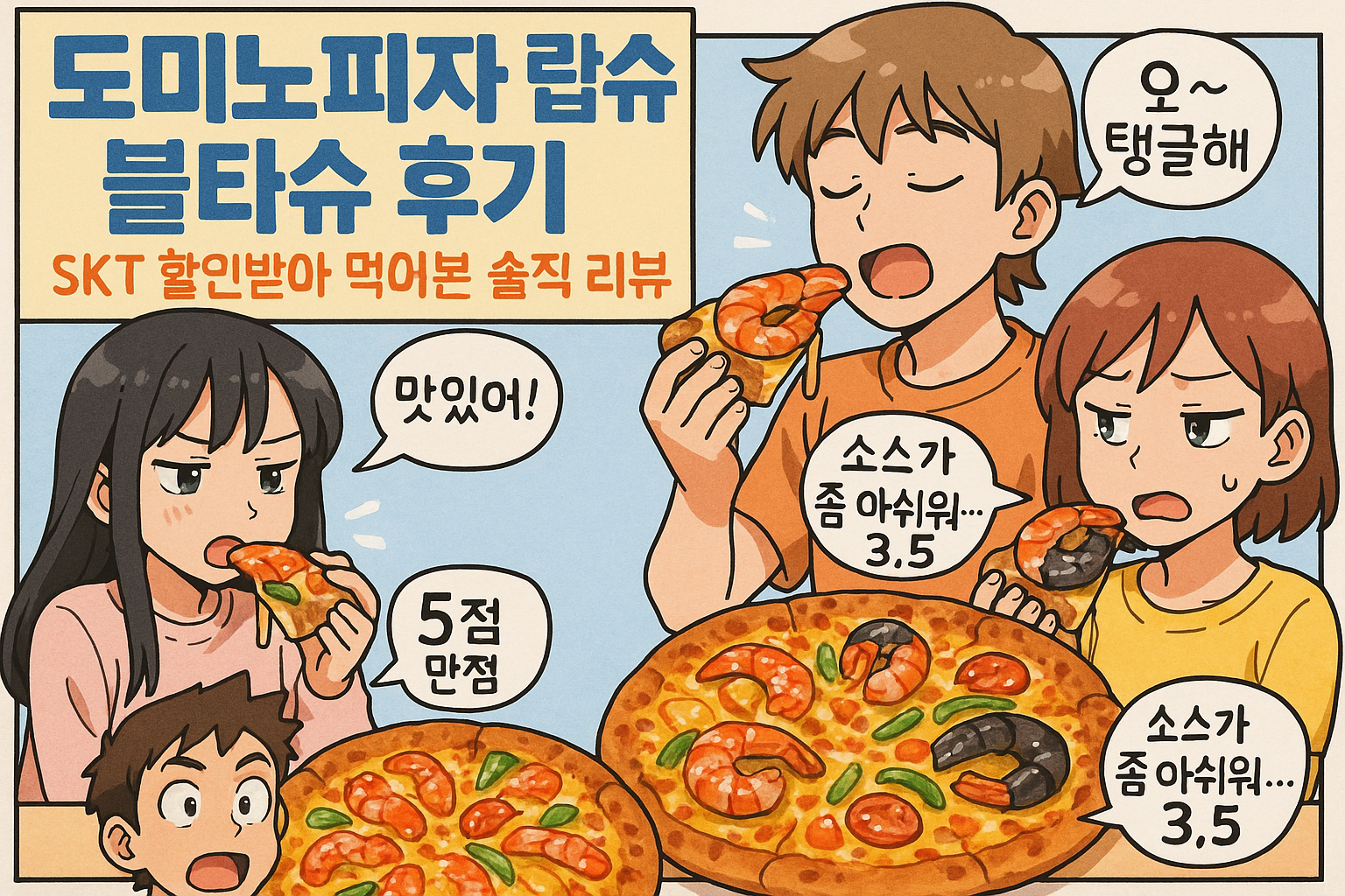 도미노피자 랍슈투·블타슈 후기! SKT 할인받아 먹어본 솔직 리뷰