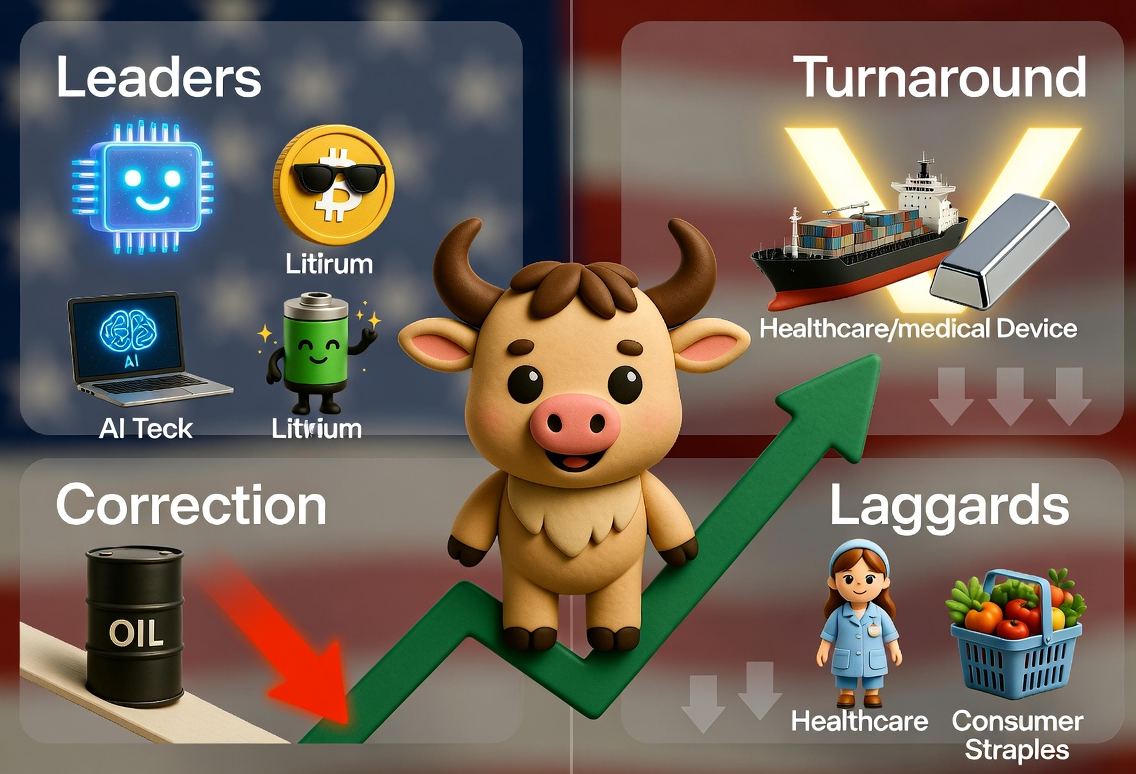 [주간 미장 ETF 분석(26Y16W)] 상대 강도와 다중 추세로 짚어보는 진짜 주도주 (4/19)