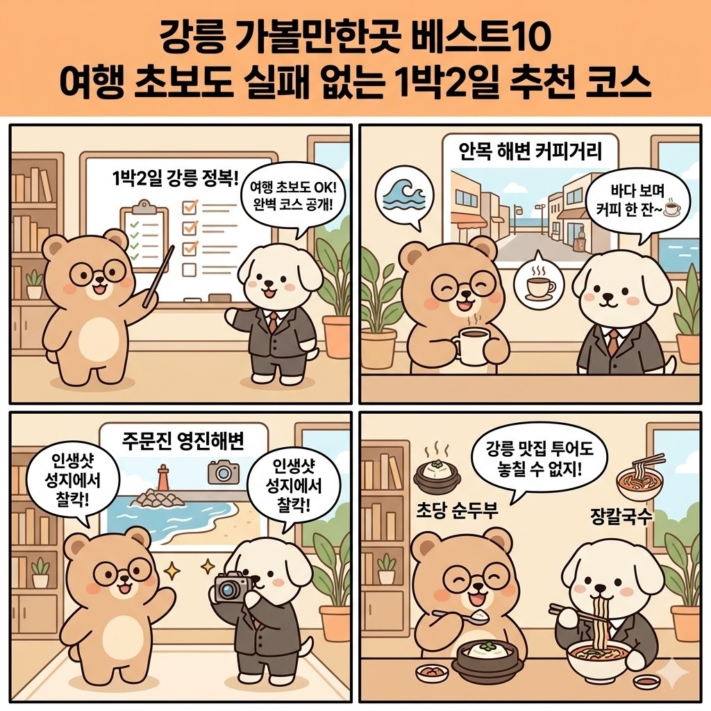 강릉 가볼만한곳 베스트10 여행 초보도 실패 없는 1박2일 추천 코스