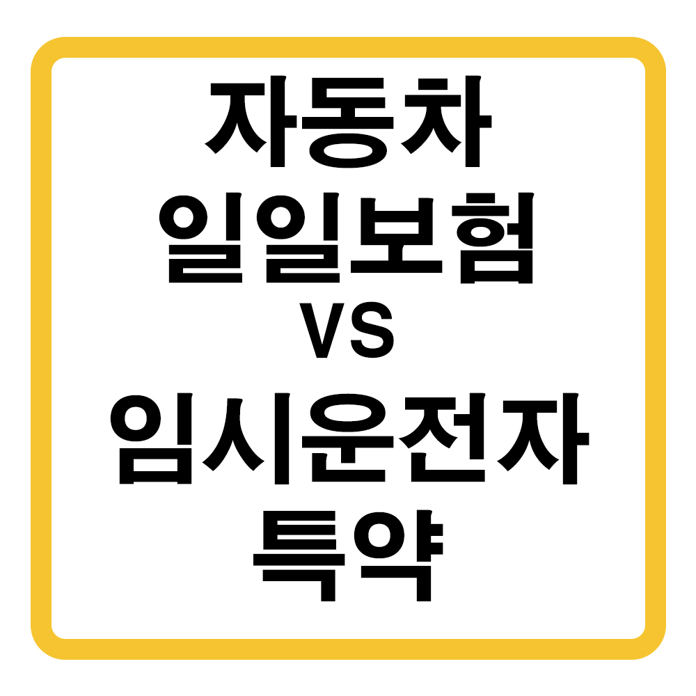 임시운전자 특약 비교