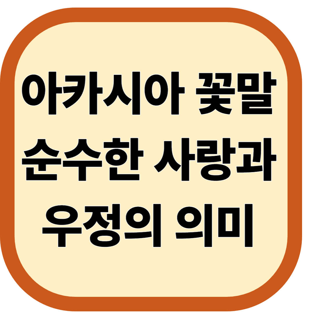 아카시아 꽃말