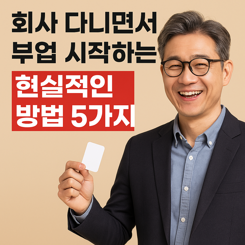 💼 회사 다니면서 부업 시작하는 현실적인 방법 5가지