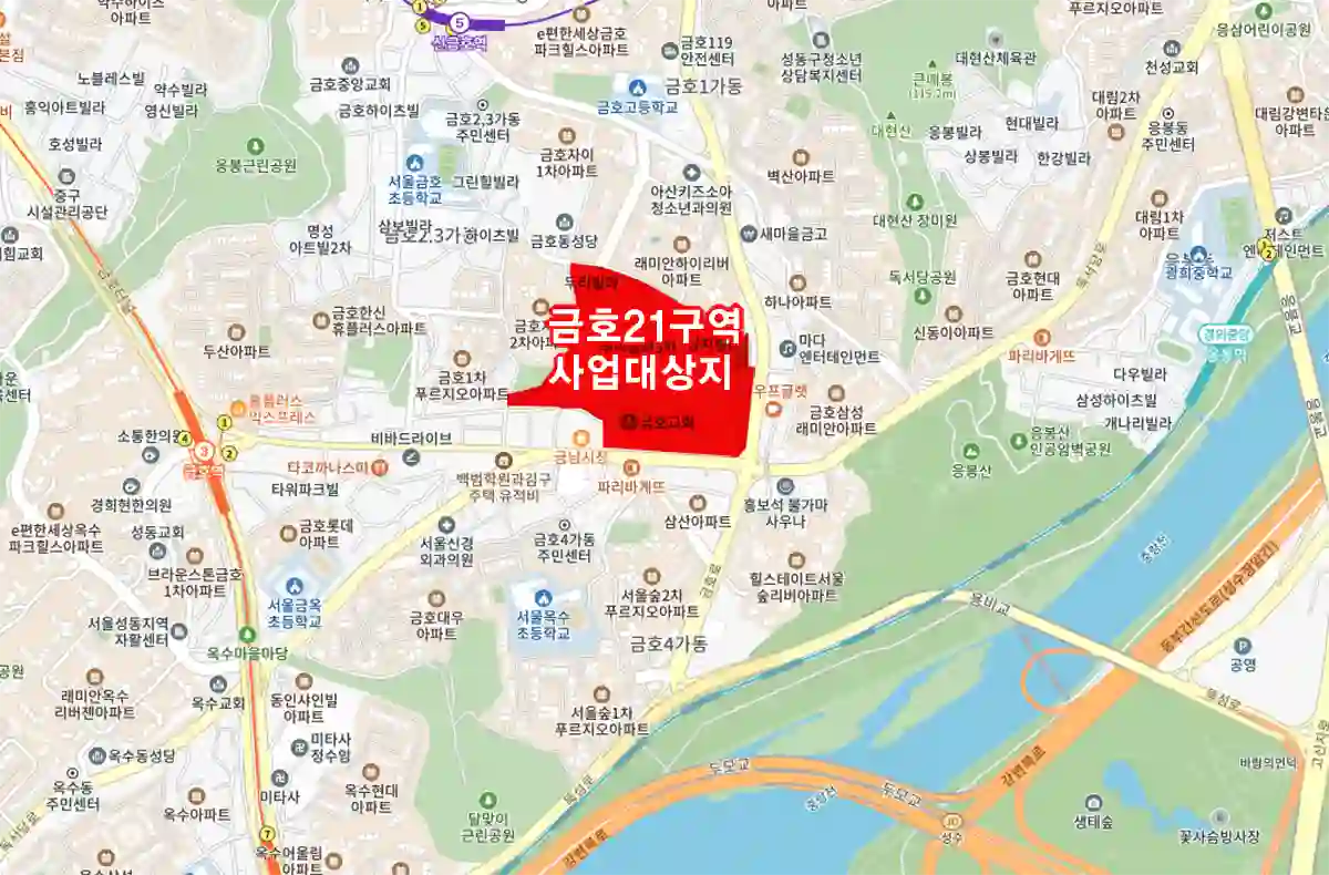 금호21구역-재개발-사업지-위치-빨간색