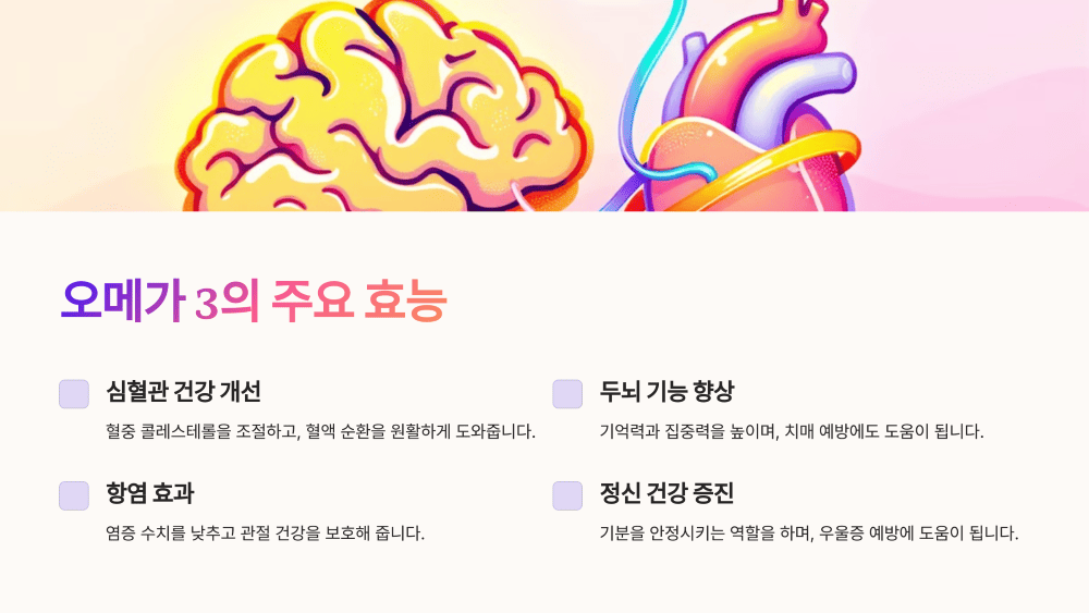 오메가 3의 주요 효능