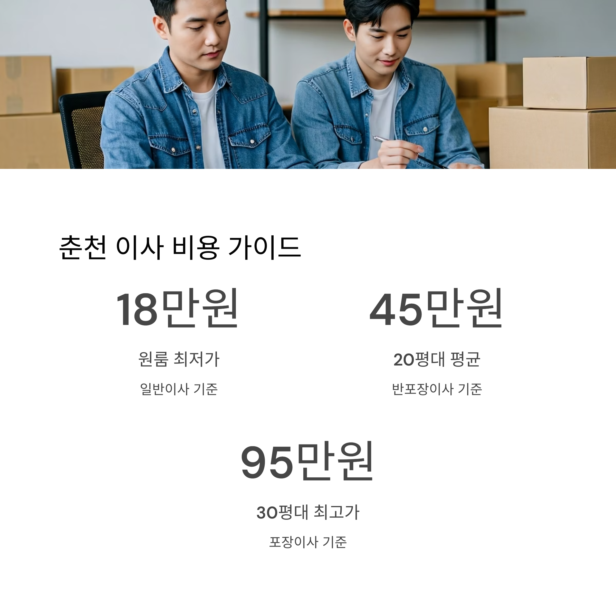춘천 이삿짐센터 이사 비용