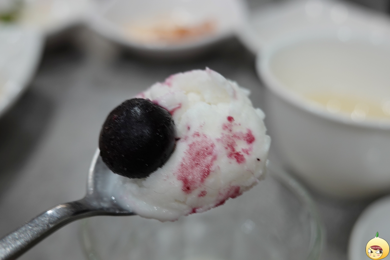 요거트아이스크림과 블루베리