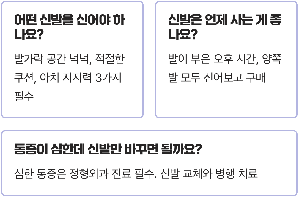 발바닥이 아파요? 당신이 신는 신발이 원인입니다