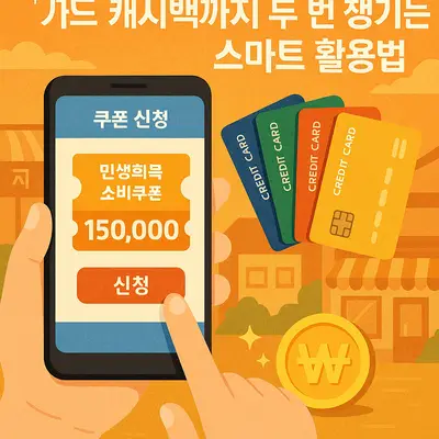 민생회복 소비쿠폰 15만원 받고 카드 캐시백까지 두 번 챙기는 스마트 활용법