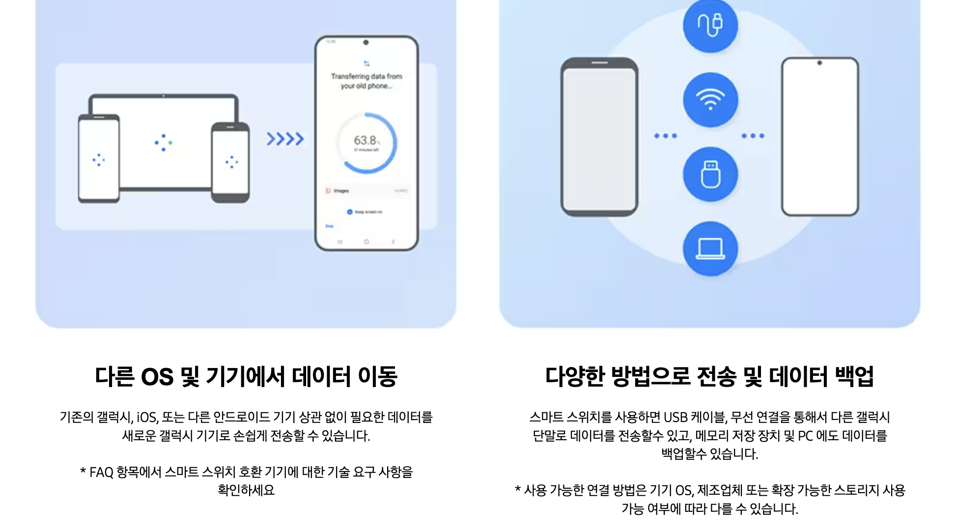 삼성 스마트 스위치 다운로드 및 사용법 핸드폰 데이터 옮기기