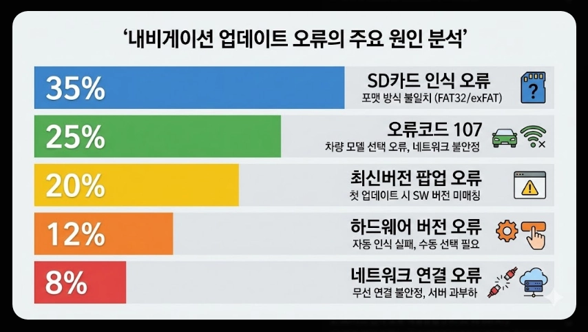 내비게이션 업데이트 오류 해결법