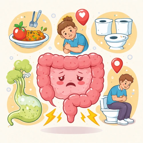 장이 예민해진 상태 일러스트