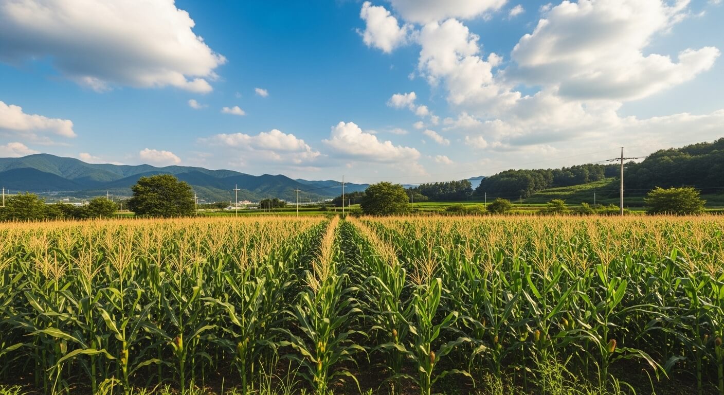 옥수수 밭의 풍경