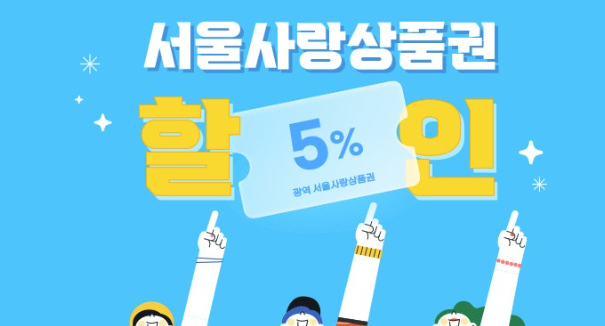 대표적인 지역화폐인 서울사랑상품권 사진