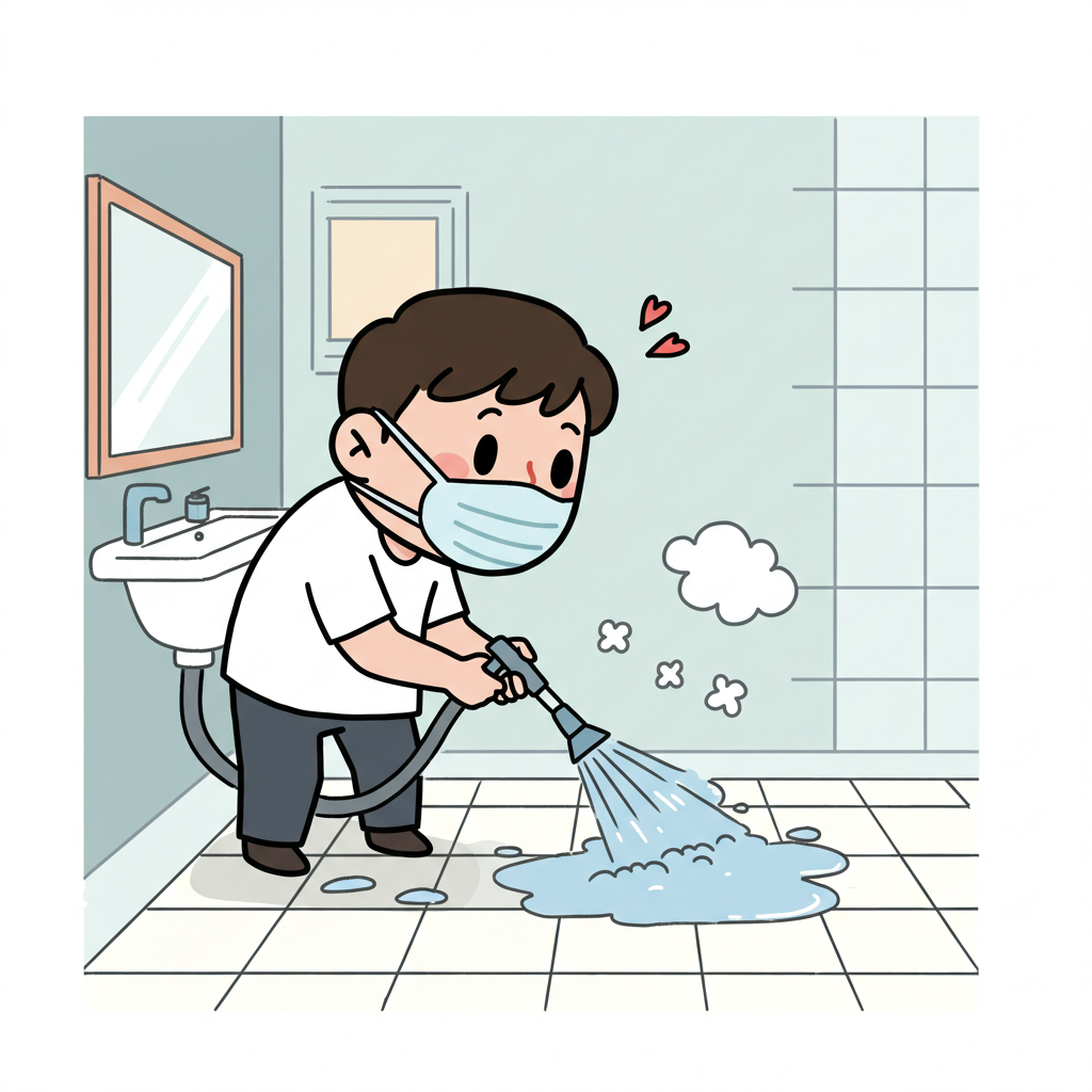 바닥 물때 청소