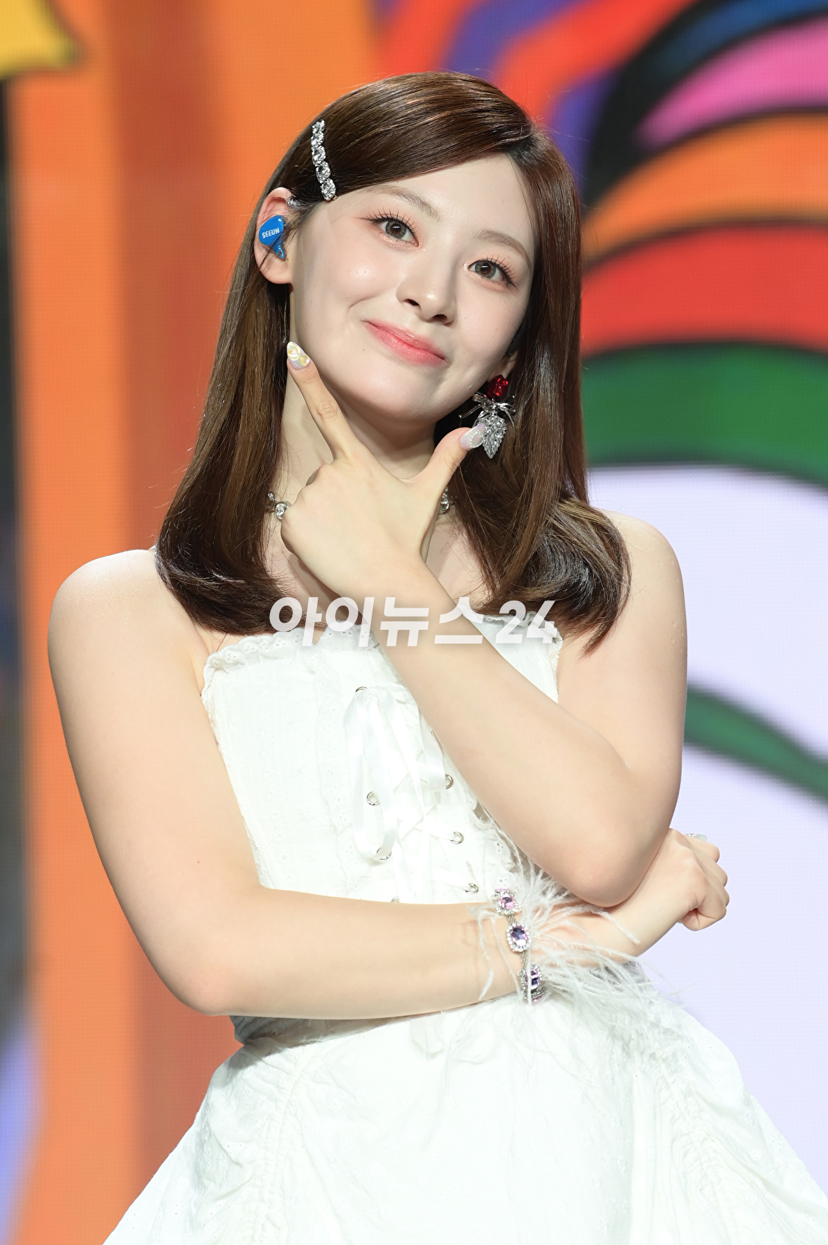 그룹 스테이씨 세은이 16일 오후 서울 강남구 청담동 일지아트홀에서 진행된 스테이씨(STAYC) 세 번째 미니 앨범 '틴프레시(TEENFRESH)' 발매 기념 쇼케이스에 참석하고 있다. [사진=정소희 기자]