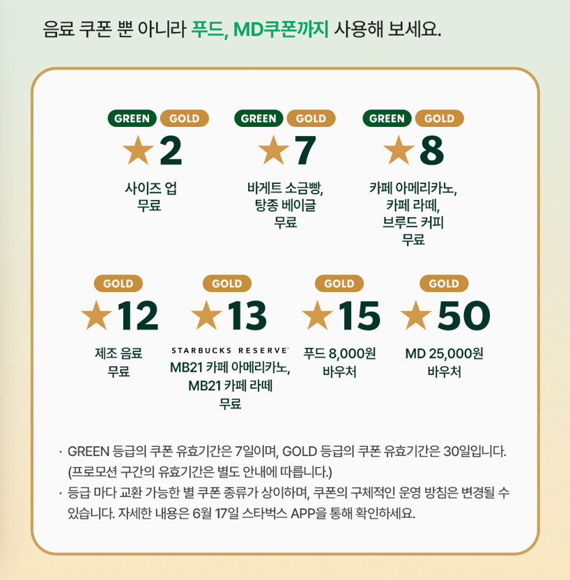 별 혜택이 더욱 다양해졌어요! (이미지)