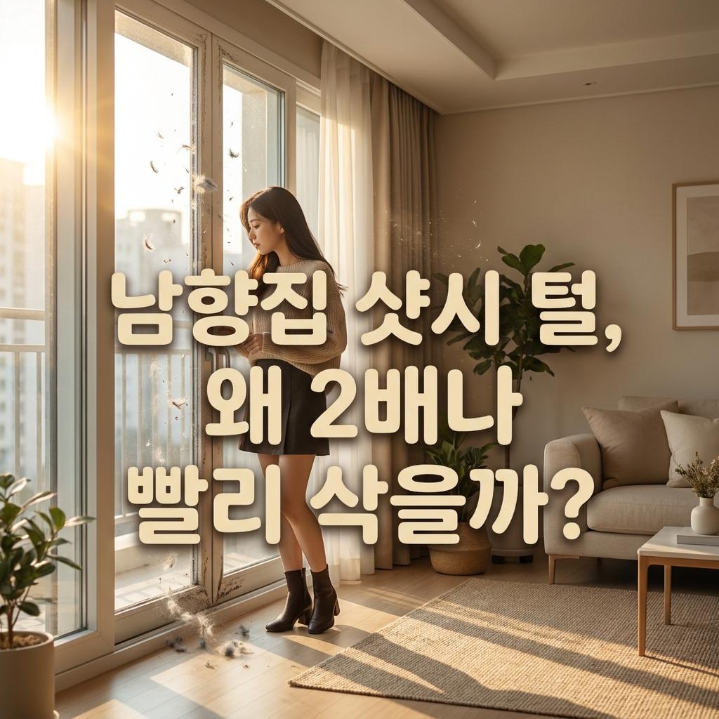남향집 거실 샷시 털이 북향보다 2배 빨리 삭는 놀라운 이유