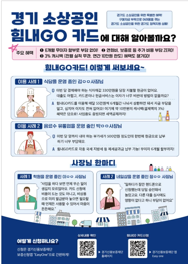 경기 소상공인 힘내GO 카드 지원 대상 및 신청 방법 총정리