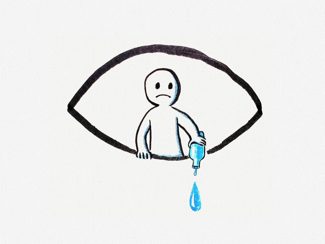 눈과 눈물 일러스트 무료 이미지 다운로드