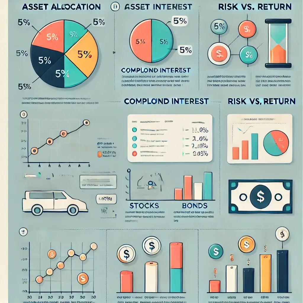 재테크를 위한 자산 관리 차트 이미지