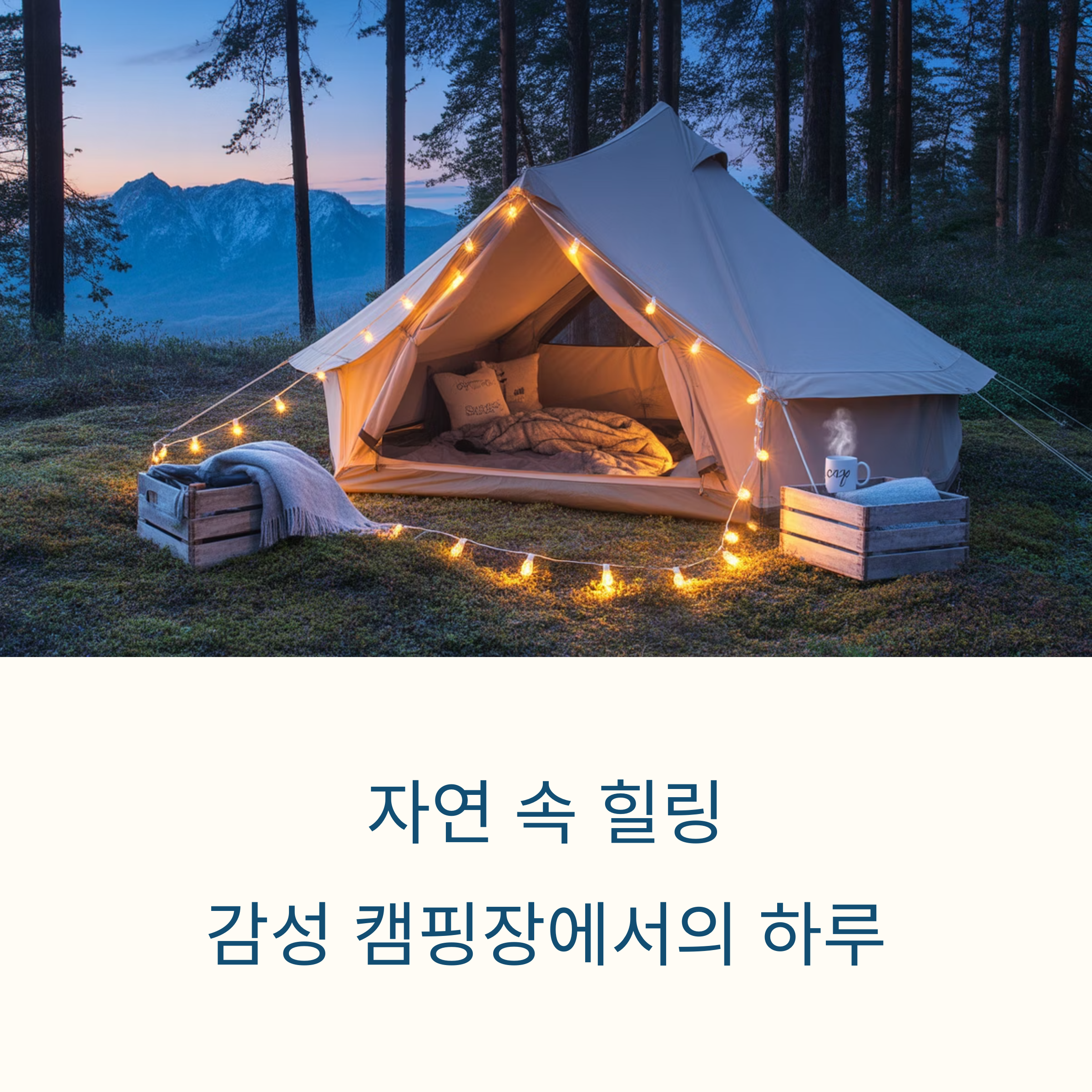 감성 캠핑장에서의 하루, 자연 속 힐링 팁