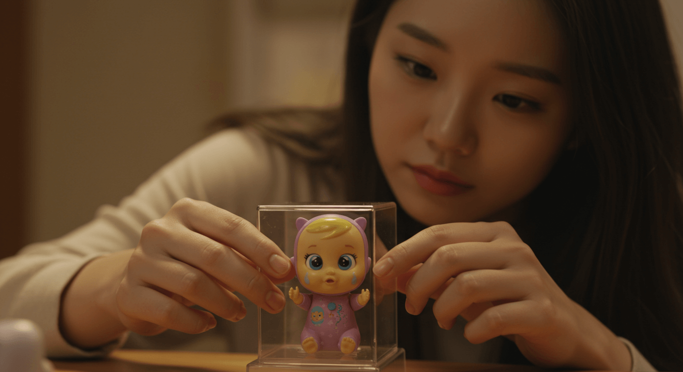 인형을 전용 케이스에 보관하는 장면 2