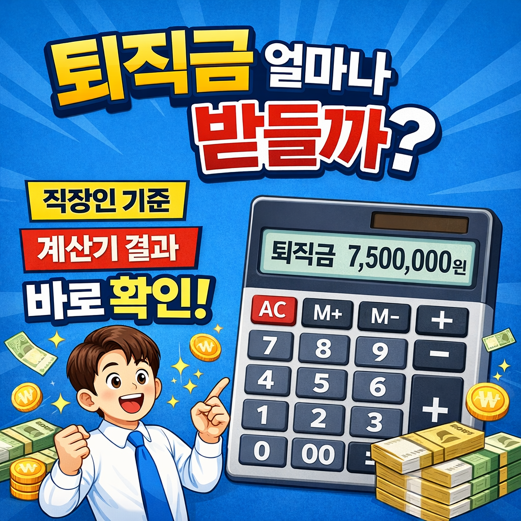 퇴직금 얼마나 받을까 직장인 기준｜계산기 결과 바로 확인