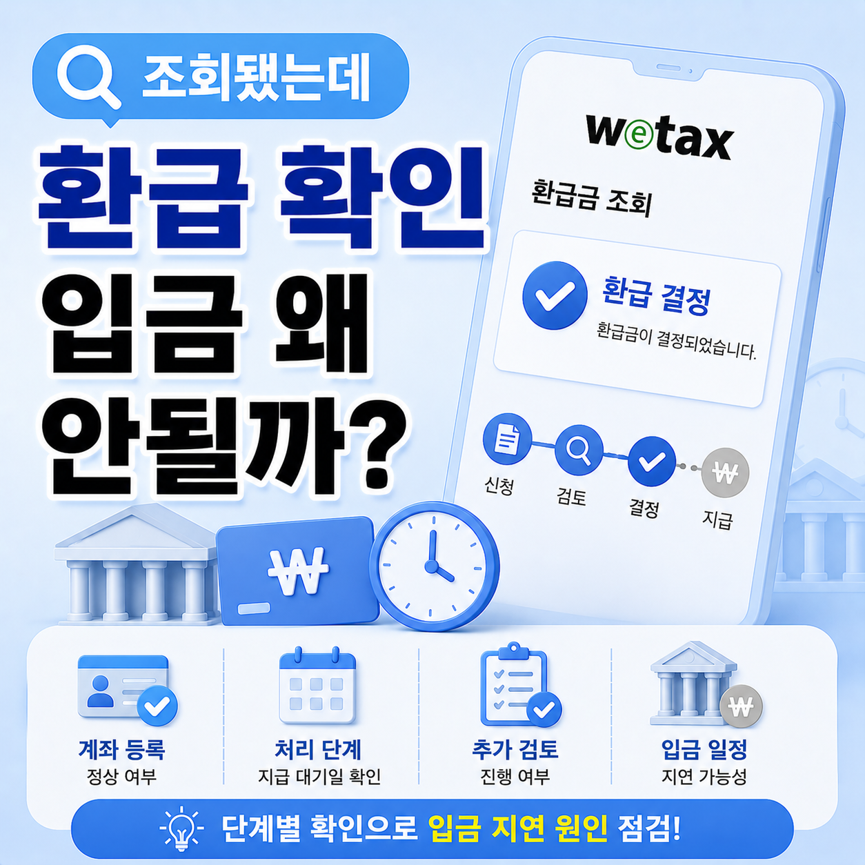 지방세 환급 조회 후 입금이 안 되는 이유 확인