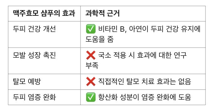 맥주효모 샴푸의 탈모 예방 효과에 대한 과학적 근거