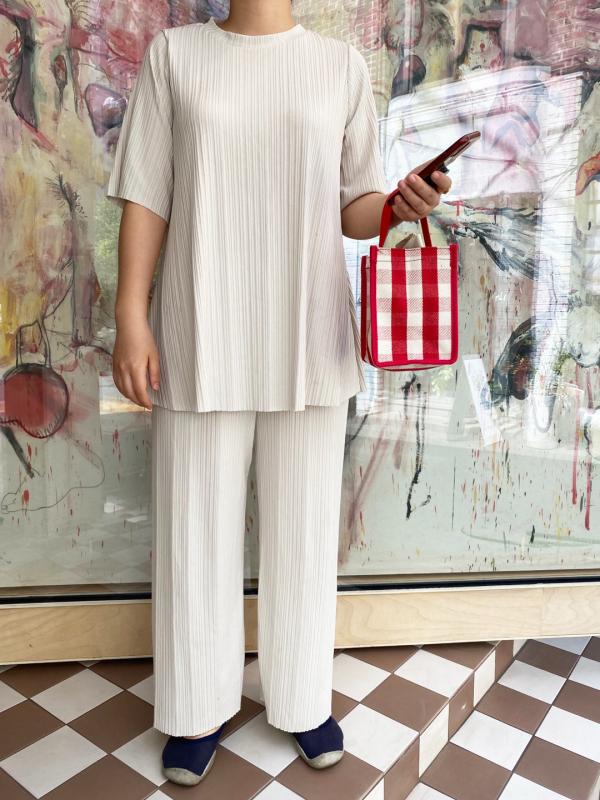 골지 주름 플리츠세트 여성투피스 상하세트 빅사이즈