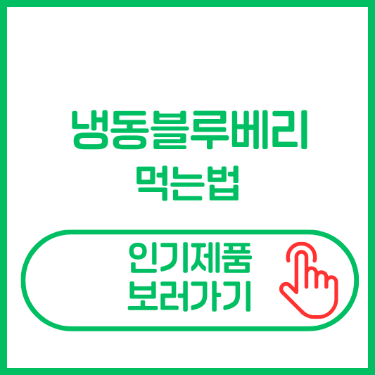 냉동 블루베리 먹는방법