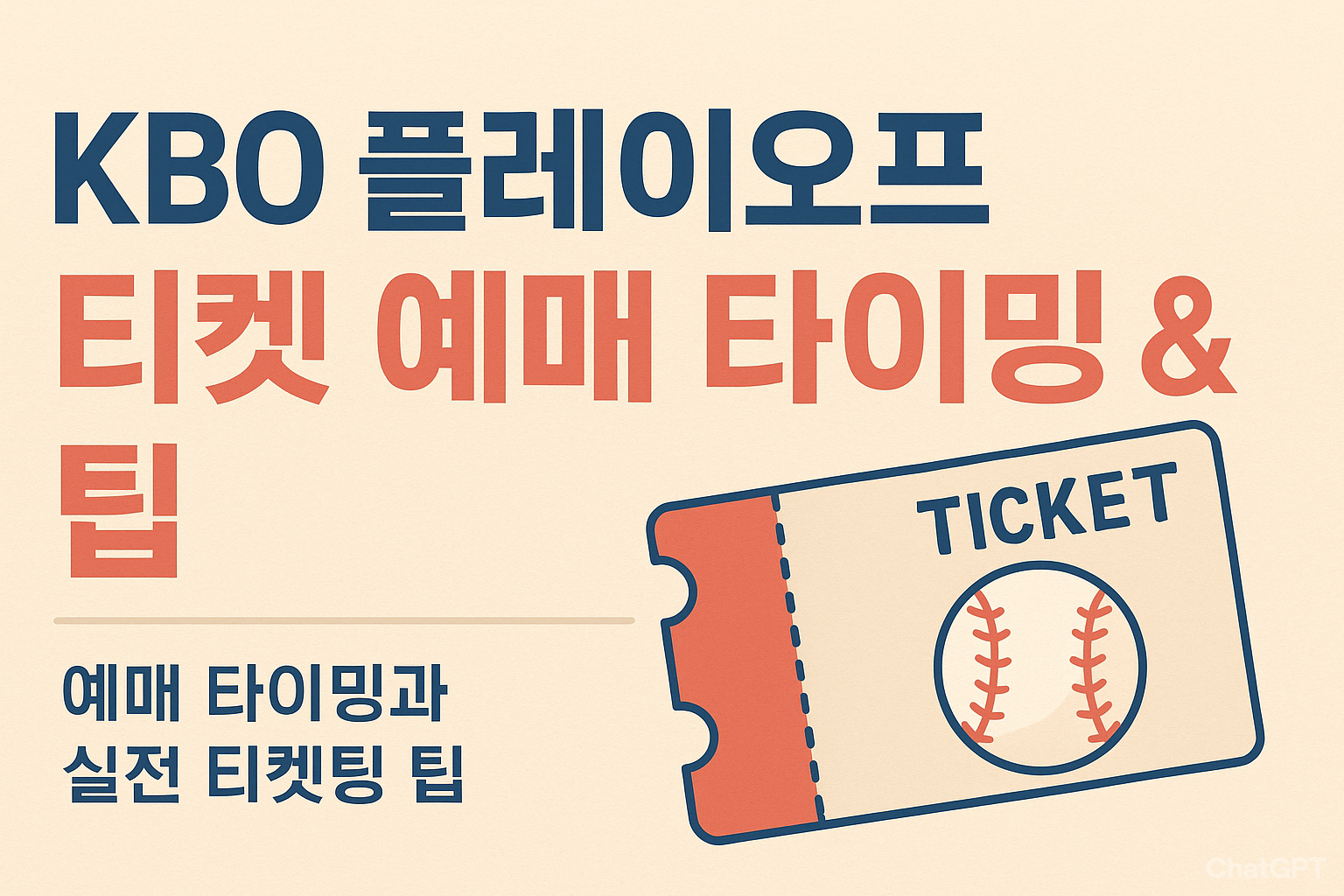 KBO Playoff Ticket Tips 가을야구 플레이오프 티켓 예매 타이밍과 팁 배너 이미지