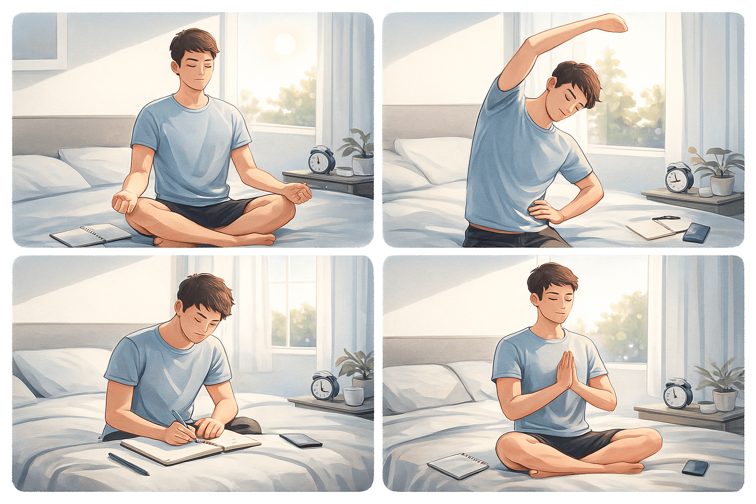 아침 루틴 관련 이미지